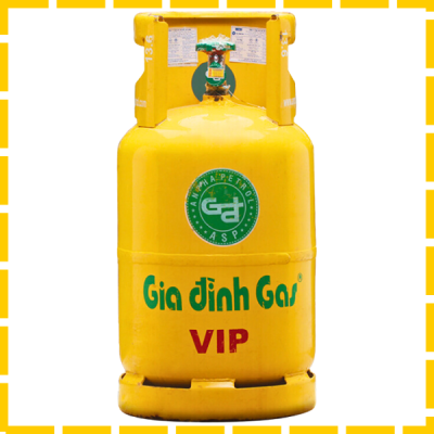 Gas Gia Đình Vàng 12kg Ngọn Lửa Xanh Hỗ Trợ Giao Nhanh