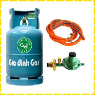 Bộ Bình Gas Van Dây Gia Đình Xanh Ngọc 12KG